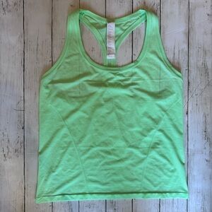 Fabletics Neon Green Racerback Tank XL Athletic Yoga Gym Workout Top Stretch